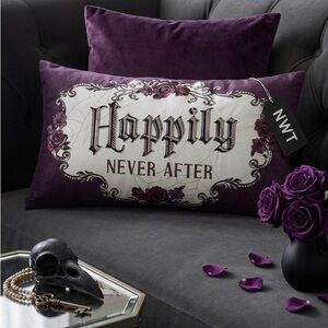 NWT Ashland Plum Purple Gothic Rose Lumbar Pillow Spooky Decor 2023 Collection